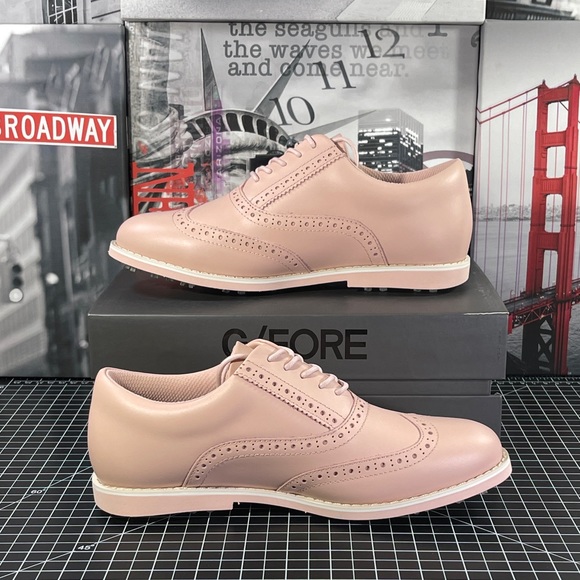 G/FORE G4 Womens 8.5 Brogue Gallivanter Golf Shoes Blush Pink Longwing NEW - Picture 5 of 13
